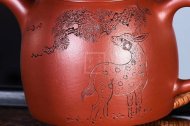 《松鹿秦權》宜興紫砂壺實力派名家純手工大紅袍茶壺全手工秦權紫砂壺