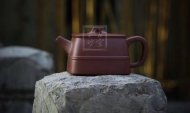 《福源四方》宜興紫砂壺手工工藝美術(shù)師大師收藏級(jí)茶壺頂級(jí)底槽青四方