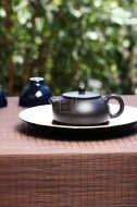 《小圓珠》宜興工藝美術師全手工黑朱泥圓珠紫砂壺茶具