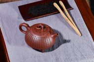 《環龍三足》宜興國家工藝美術師工紫砂壺底槽青茶壺茶具
