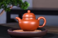 《掇球套組》宜興紫砂壺助理工藝美術師手工茶壺茶具朱泥掇球