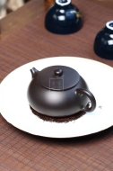 《小圓珠》宜興工藝美術師全手工黑朱泥圓珠紫砂壺茶具
