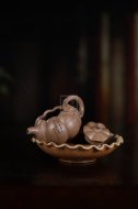 《南瓜壺》宜興高級(jí)工藝美術(shù)師工紫砂壺段泥南瓜茶壺茶具