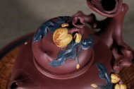 《多子多?！芬伺d紫砂壺高級(jí)工藝美術(shù)師純手工底槽青中壺茶具泡茶壺創(chuàng)新壺