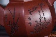 《尊六方》宜興六方紫砂壺底槽青純手工高級工藝美術(shù)師泡茶壺特價茶具