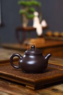 《潘壺》經典器型紫砂100目紫泥潘壺古樸典雅