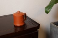 《竹節蓋杯》宜興紫砂茶壺紫砂泡茶壺朱泥手工實力派藝人泡茶壺