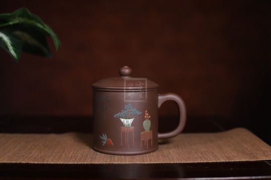《蓋杯》宜興紫砂壺全手工泡茶壺民間藝人大師紫泥蓋杯  《蓋杯》宜興紫砂壺全手工泡茶壺民間藝人大師紫泥蓋杯