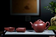 《馨竹套組》宜興紫砂壺高級(jí)工藝美術(shù)師手工名家家用禮品茶具套裝優(yōu)質(zhì)紫茄泥宮燈