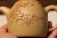 《松樹(shù)秦權(quán)》宜興紫砂壺本山段助理工藝美術(shù)師手工壺茶具秦權(quán)